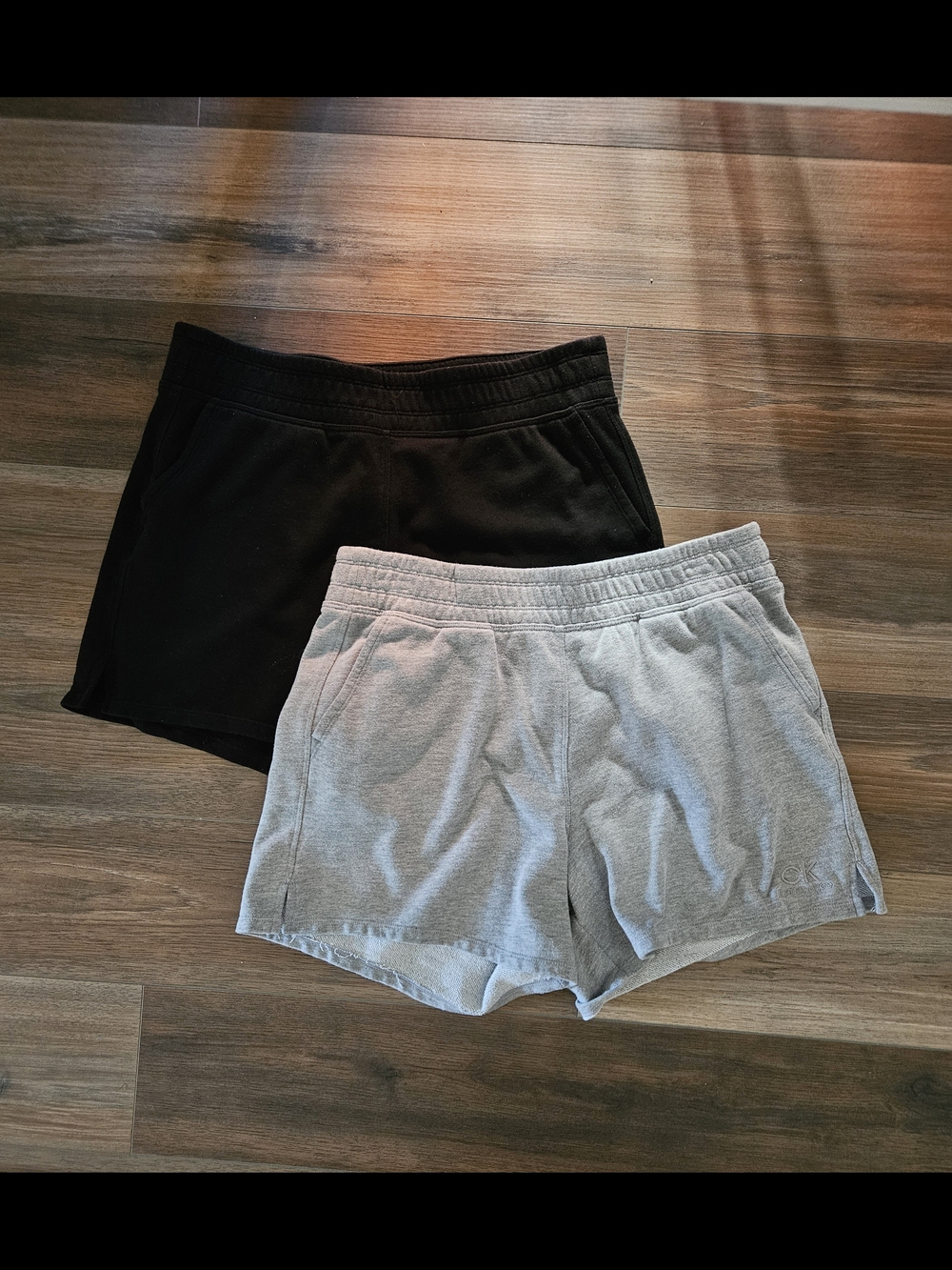 Calvin Klein Performance Black and Light Gray Athletic Lounge Shorts - 2 Pack